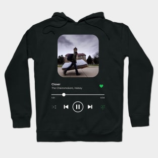 Closer, The Chainsmokers, Halsey, Music Playing On Loop, Alternative Album Cover Hoodie